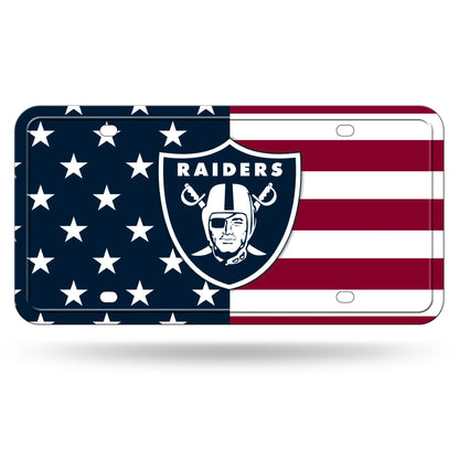 Rico Industries NFL Football USA Metal Auto Tag 6" x 12" - Great for Truck/Car/SUV