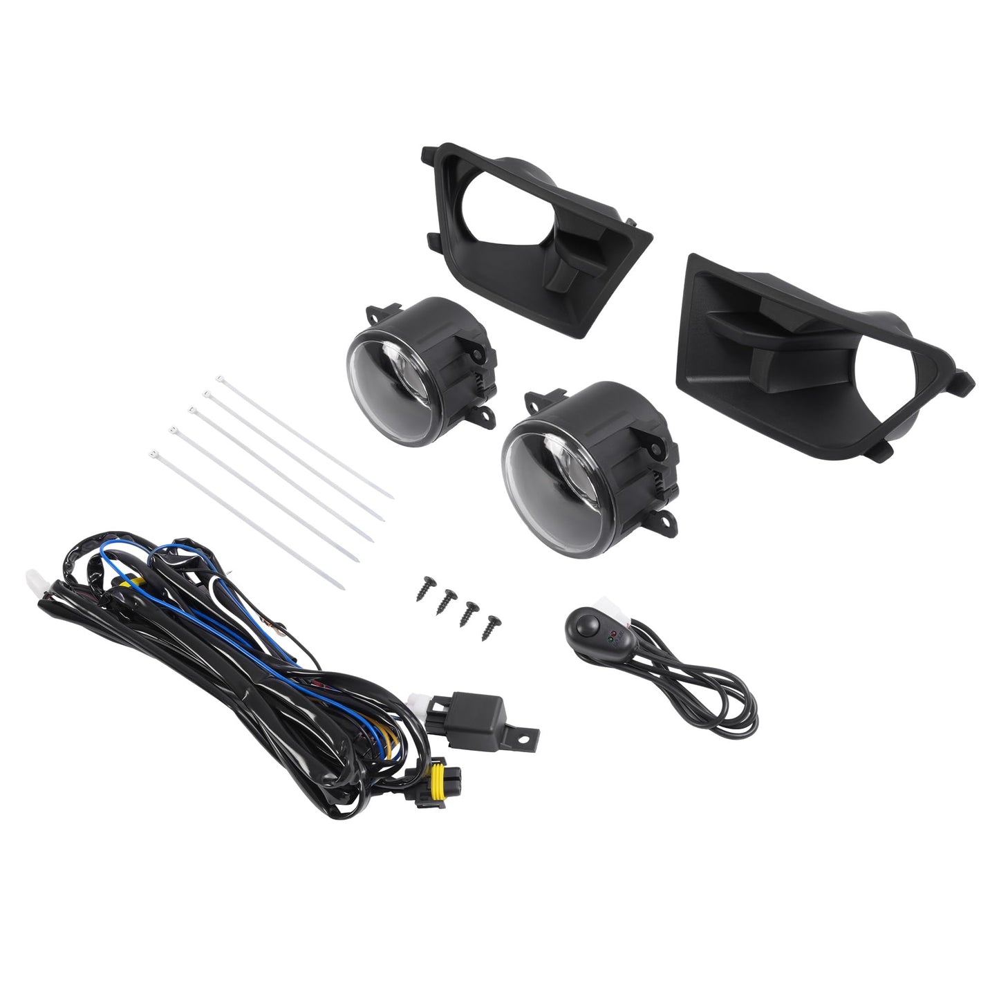 Ford Mustang V6 Fog Lights, Bezel Trim, Clear Lens