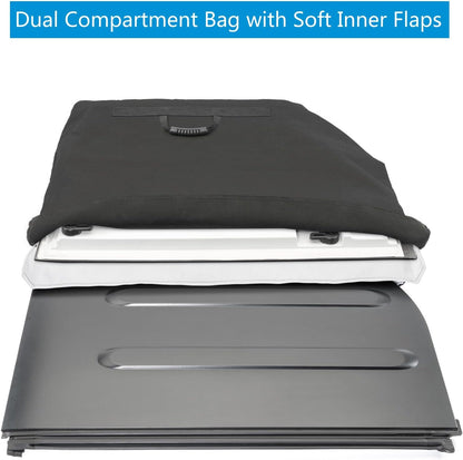 Wrangler Hard Top Freedom Panel Storage Bag,Hardtop Roof Panel Storage Case for Jeep Wrangler JK JL 2/4Dr 2007-2024,Dual Compartment Bag with Soft Inner Flaps