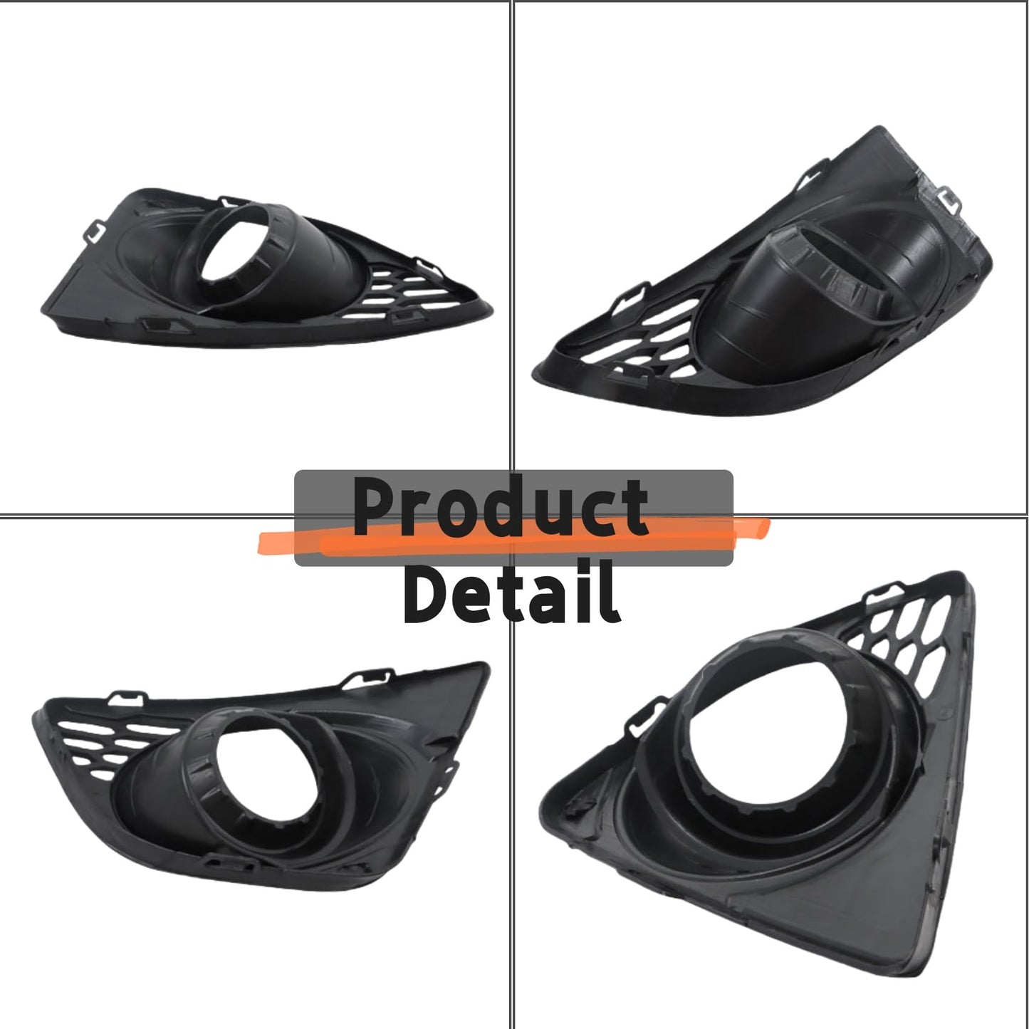 Fusion 2010-2012 Front Fog Light Cover Bezel with Chrome Trim