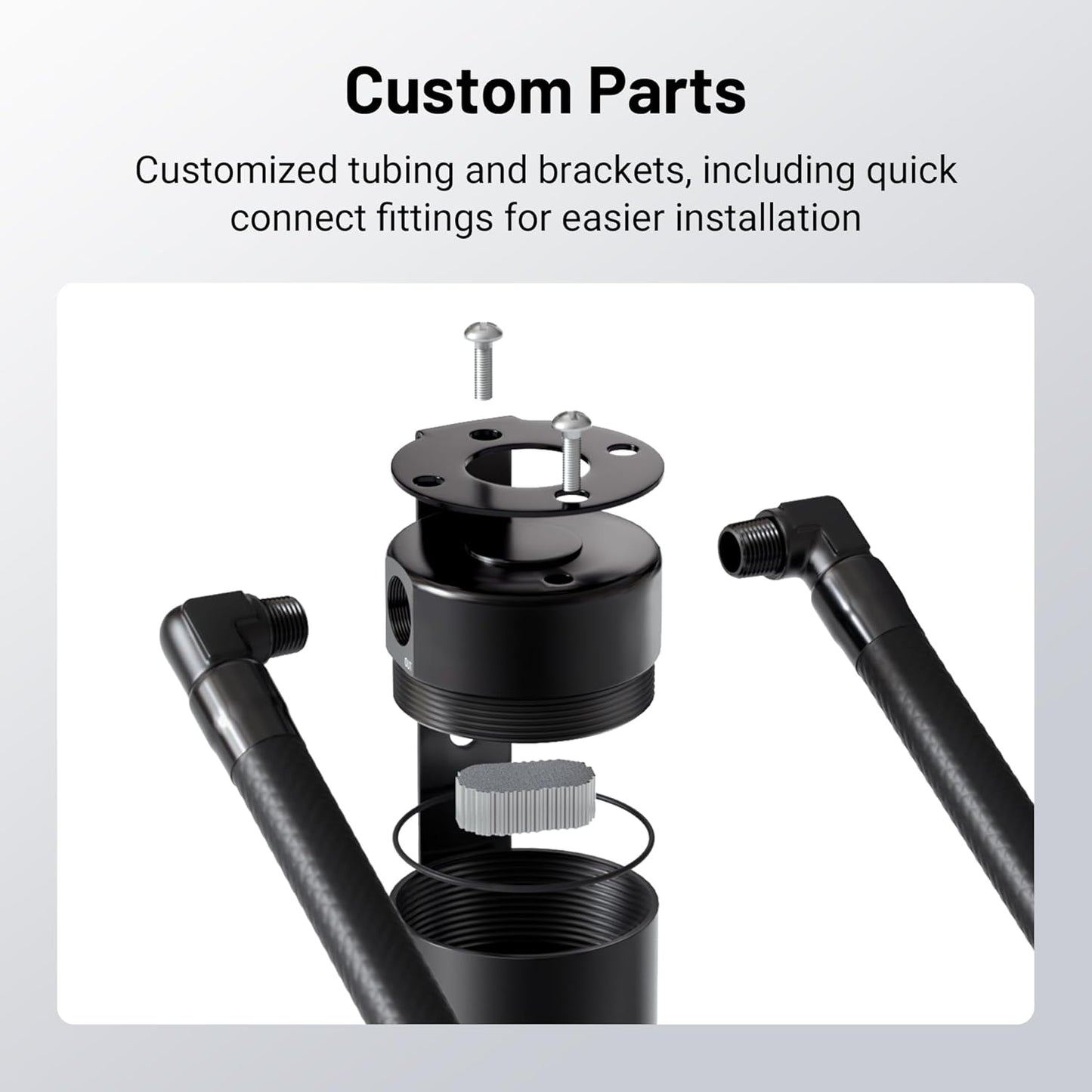 Air Oil Separator (Catch Can) for 2014-2018 GM 1500 & 2015-2020 SUVs 5.3L/6.2L - 3oz Tank