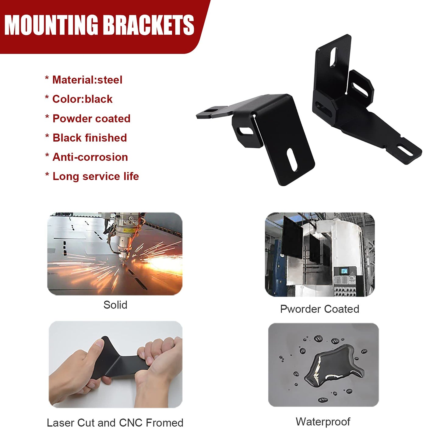 F250/F350/F450 Super Duty Hidden Bumper Fog Light Brackets