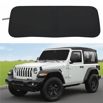 Premium Reflective Sun Shade for 2018-2026 Jeep Wrangler JL & Gladiator with Pouch