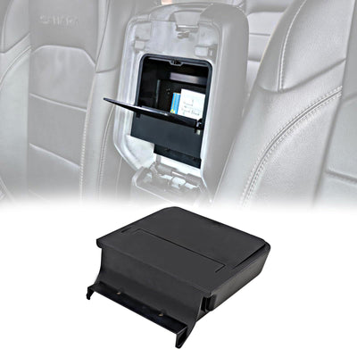 Center Console Hidden Storage Box for 2018-2026 Jeep Wrangler JL & Gladiator JT - One-Touch Access, Black