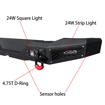 Ford Bronco Steel Rear Bumper with Lights