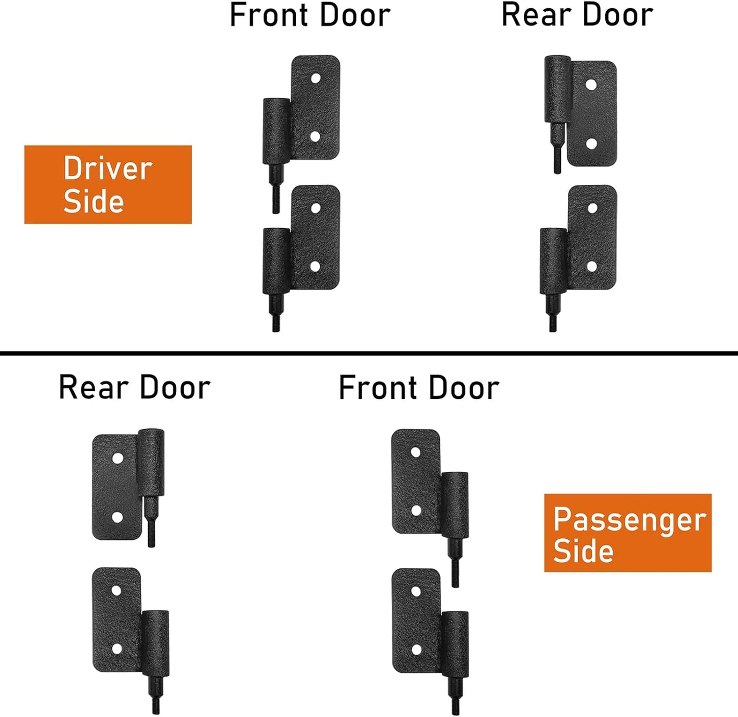 Wrangler JL Gladiator 4 Doors textured Tube Half Guards for Jeep Wrangler JL Unlimited | Gladiator JT 2018-2023