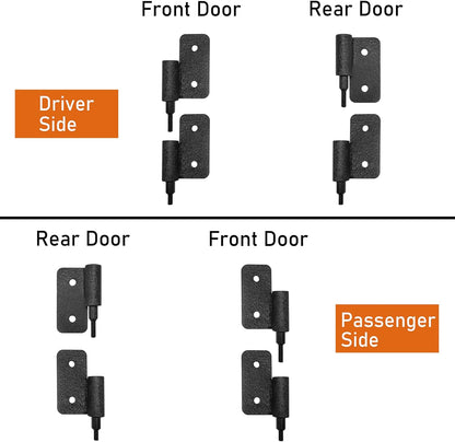 4 Doors textured Tube Half Guards for Jeep Wrangler JL Unlimited | Gladiator JT 2018-2024 - OHMU