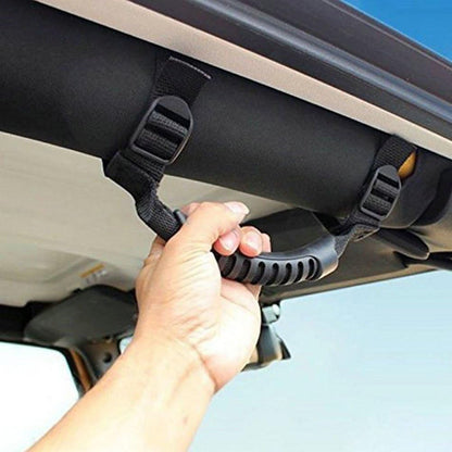 4-Pack Roll Bar Grab Handles for 1987-2023 Jeep Wrangler (Black)