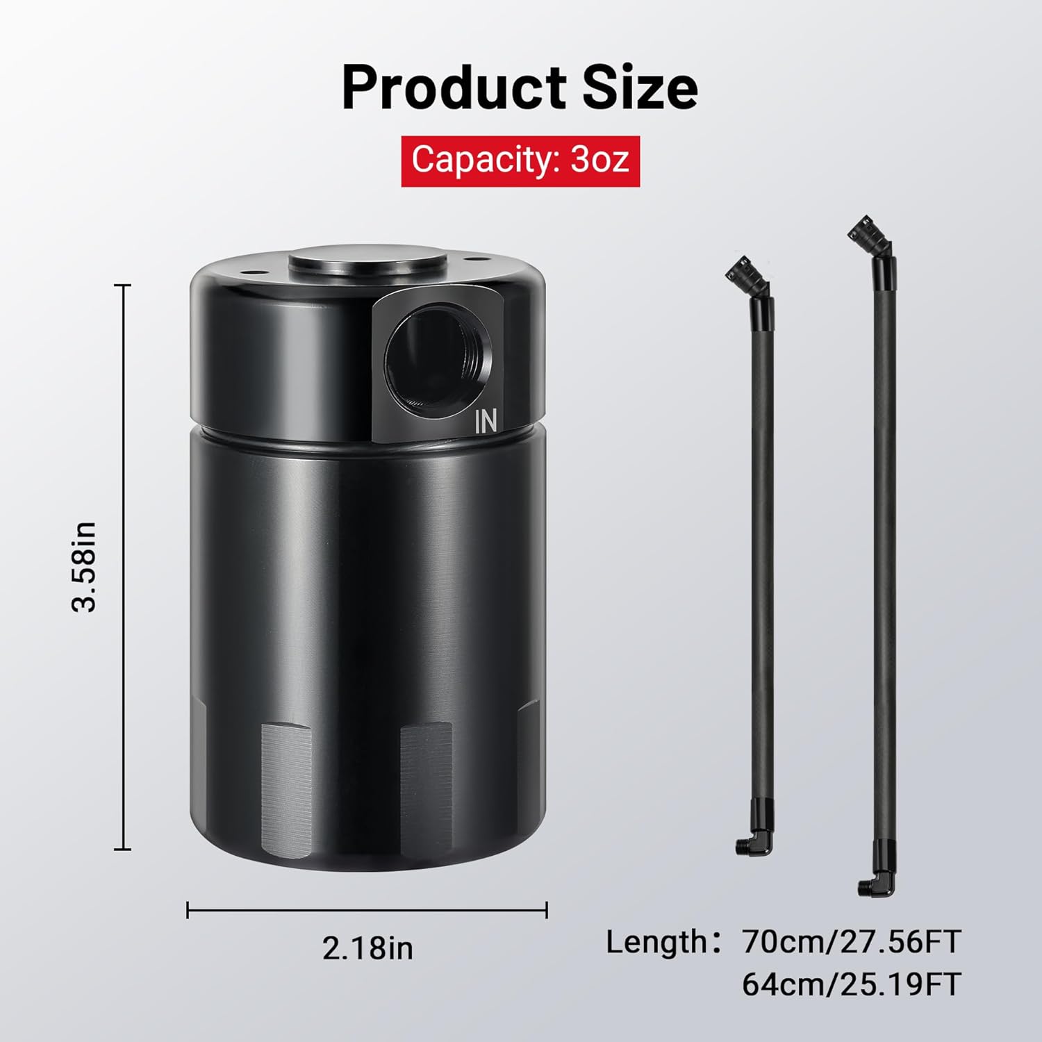 EVIL ENERGY Oil Catch Can,Air Oil Separator compatible with 2011-2023 F-150 2017-2023 Raptor 2018-2021 Expedition 3OZ