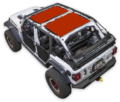 USA Made Red Sunshade Top for 2018-2026 Jeep Wrangler JLU - 10-Year Warranty