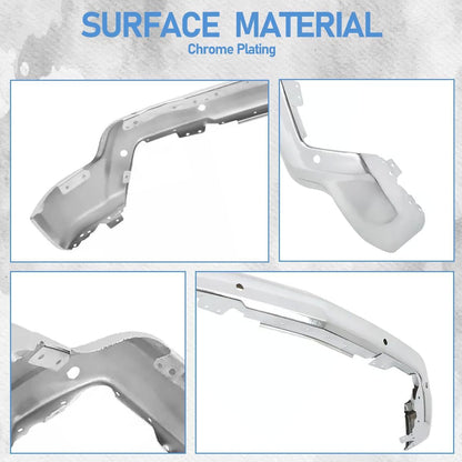 KPJYATUO Chrome Front Bumper Face Bar Compatible with 2022 2023 2024 Silverado 1500hd Chrome Iron Front Bumper W/Sensor Holes