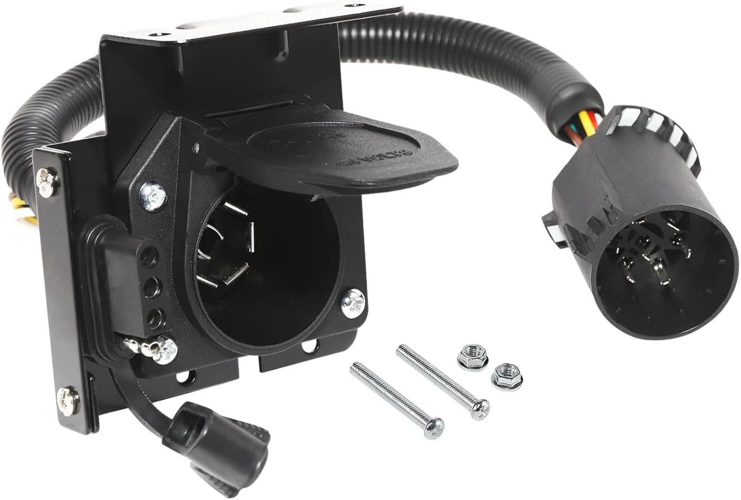 Multi-Tow 7/4 Pin Trailer Adapter for Ford/GM/Ram/Jeep - Dual-Output USCAR 7 Socket Required