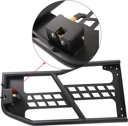Front & Rear Tubular Half Doors for 2007-2018 Jeep Wrangler JK 4-Door