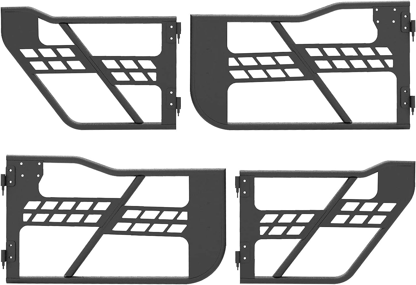 Wrangler JL Gladiator 4 Doors textured Tube Half Guards for Jeep Wrangler JL Unlimited | Gladiator JT 2018-2023