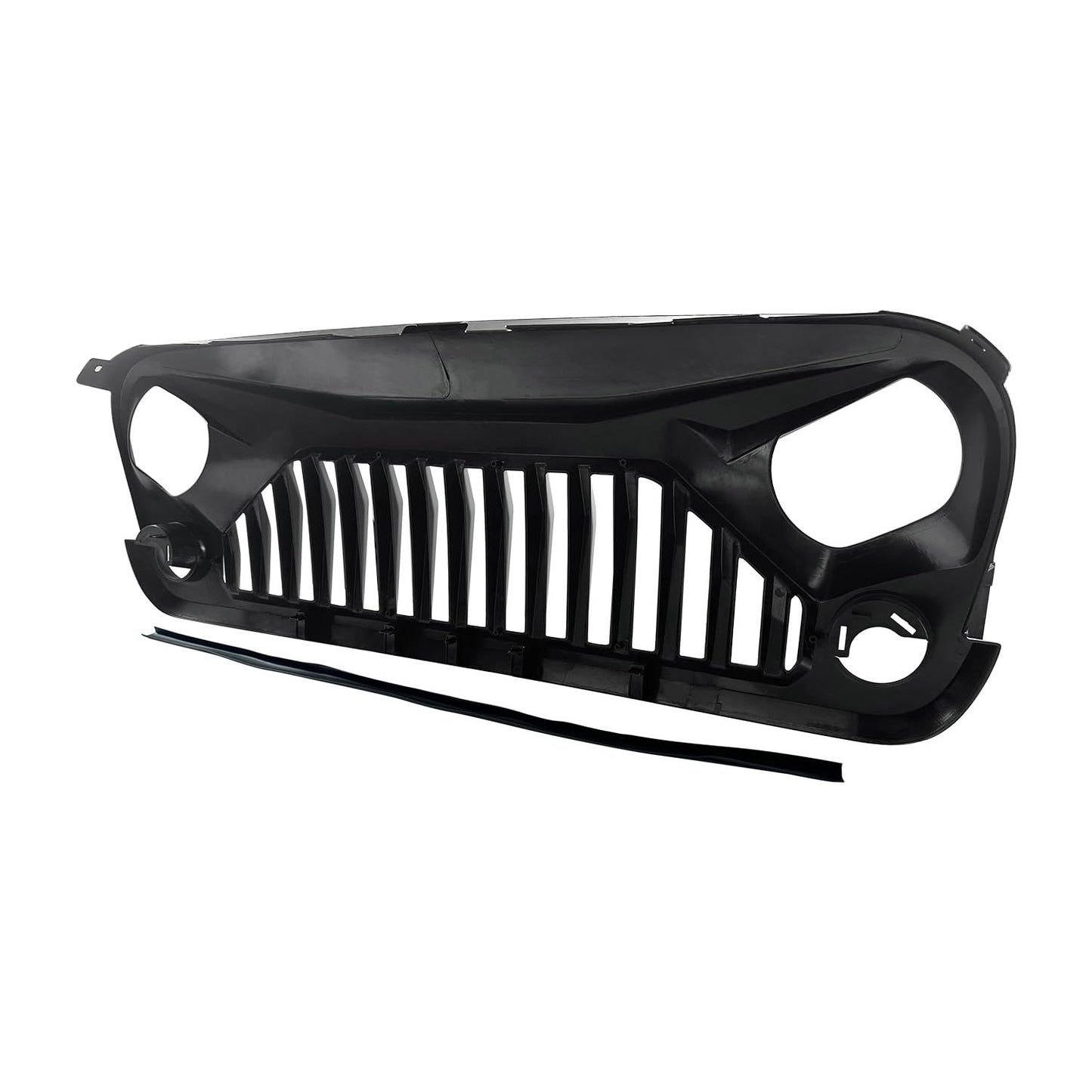 JK Wrangler Front Bumper Grille, Matte Black