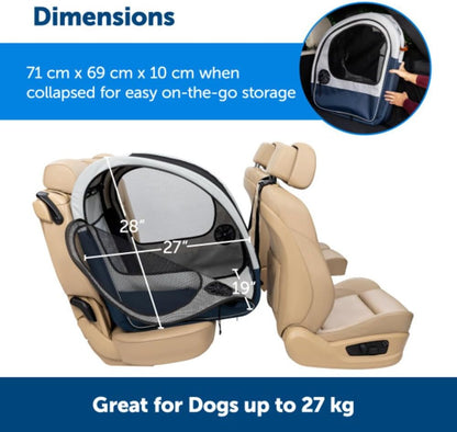 Happy Ride Foldable Dog Crate - Collapsible Travel Crate for Pets up to 60 lbs