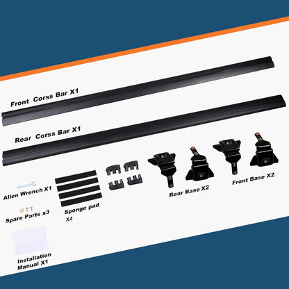 330 lb Roof Rack Cross Bars for 2007-2026 Jeep Wrangler & Gladiator - Aluminum (2/4-Door)