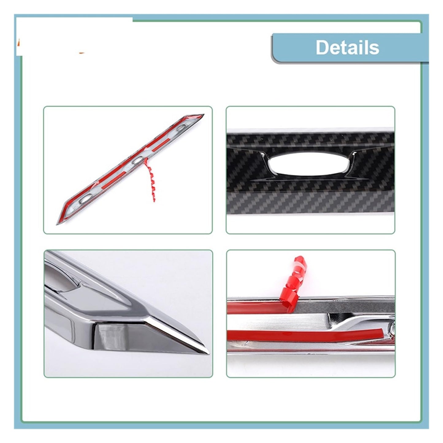 Carbon Look Grille Light Trim for Bronco Raptor