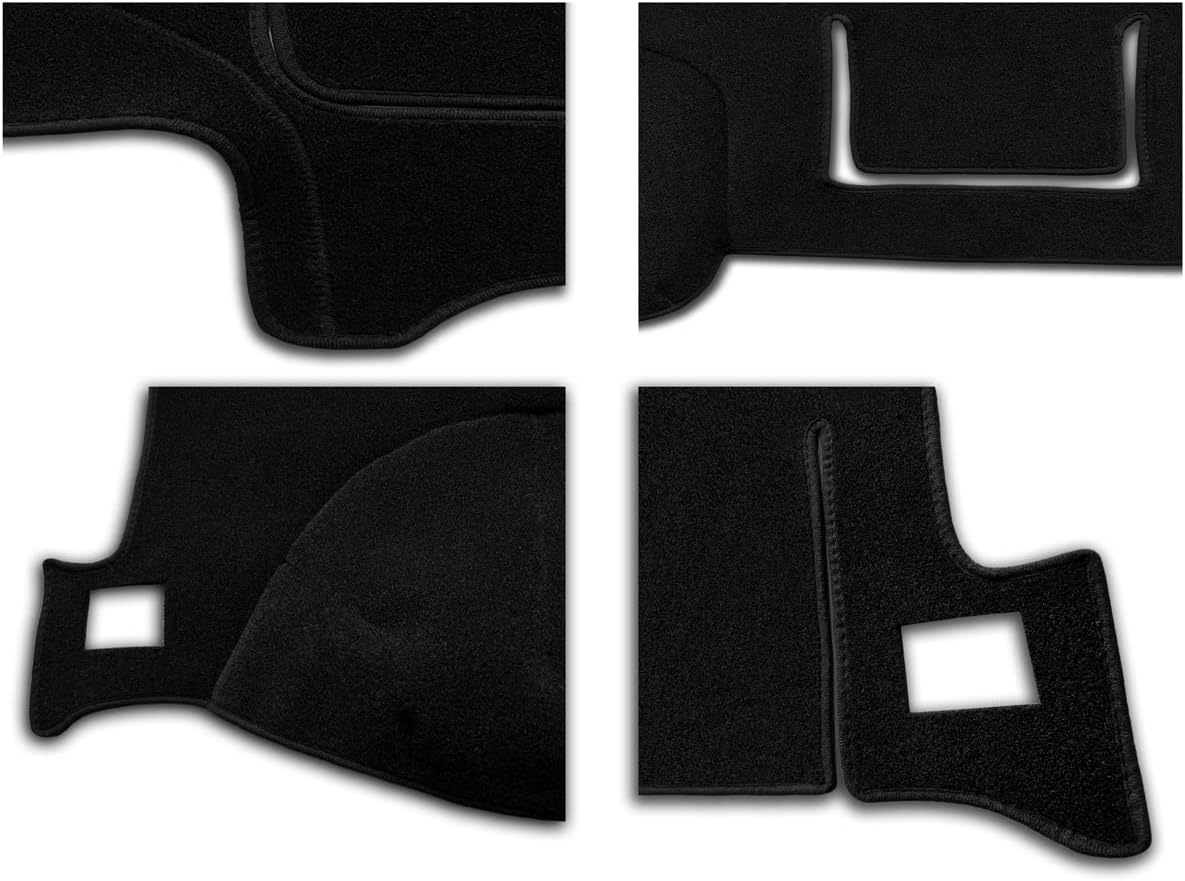 Dashboard Cover Dash Mat Carpet Fit for 2007-2014 Chevy Chevrolet Tahoe Suburban,2007-13 Chevy Avalanche Silverado 1500 2500 3500 LTZ /2007-13 GMC Sierra SLT Denali,2007-14 GMC Yukon XL (Black) Y24