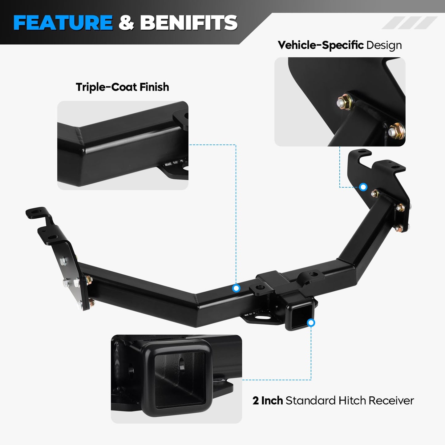 Class 4 Trailer Hitch Kit for Silverado/Sierra, 2-Inch Receiver