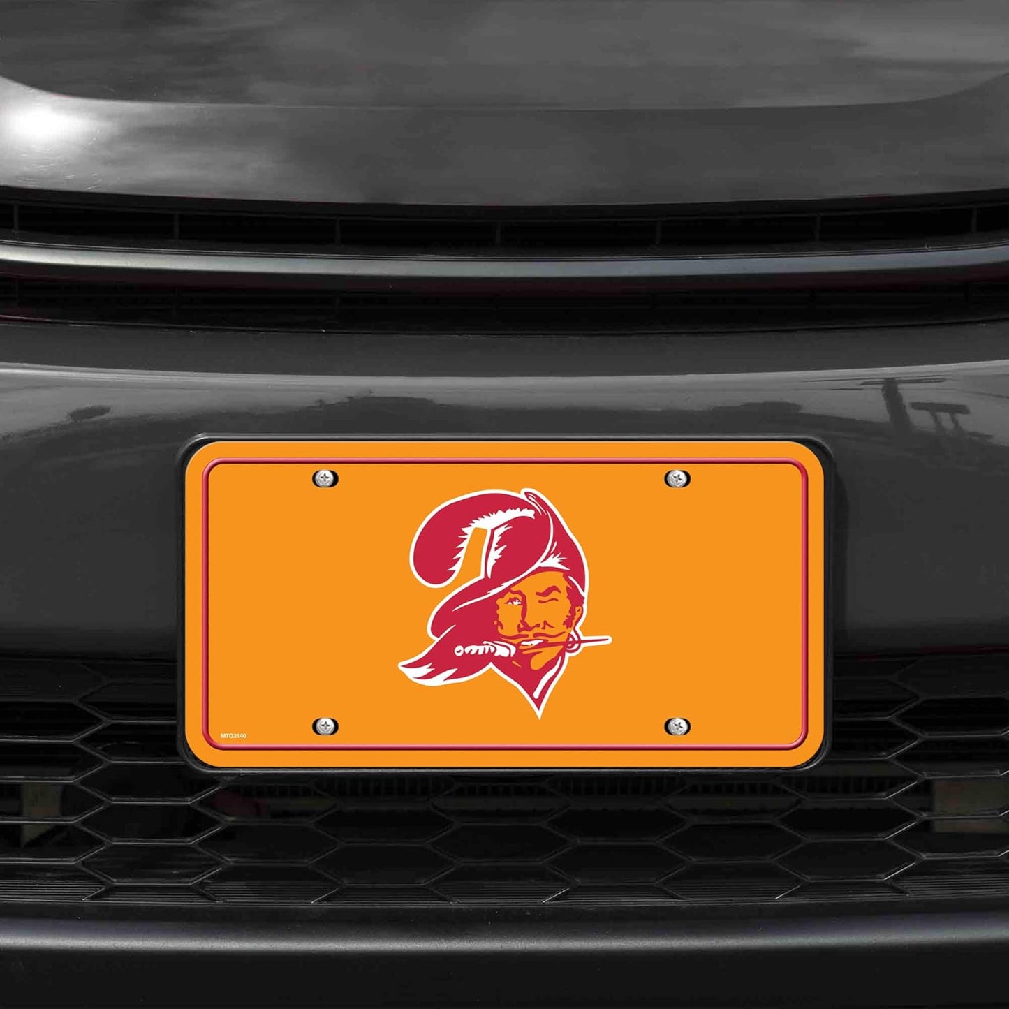 Rico Industries NFL Football Modern Retro Metal Auto Tag 6" x 12" - Great for Truck/Car/SUV