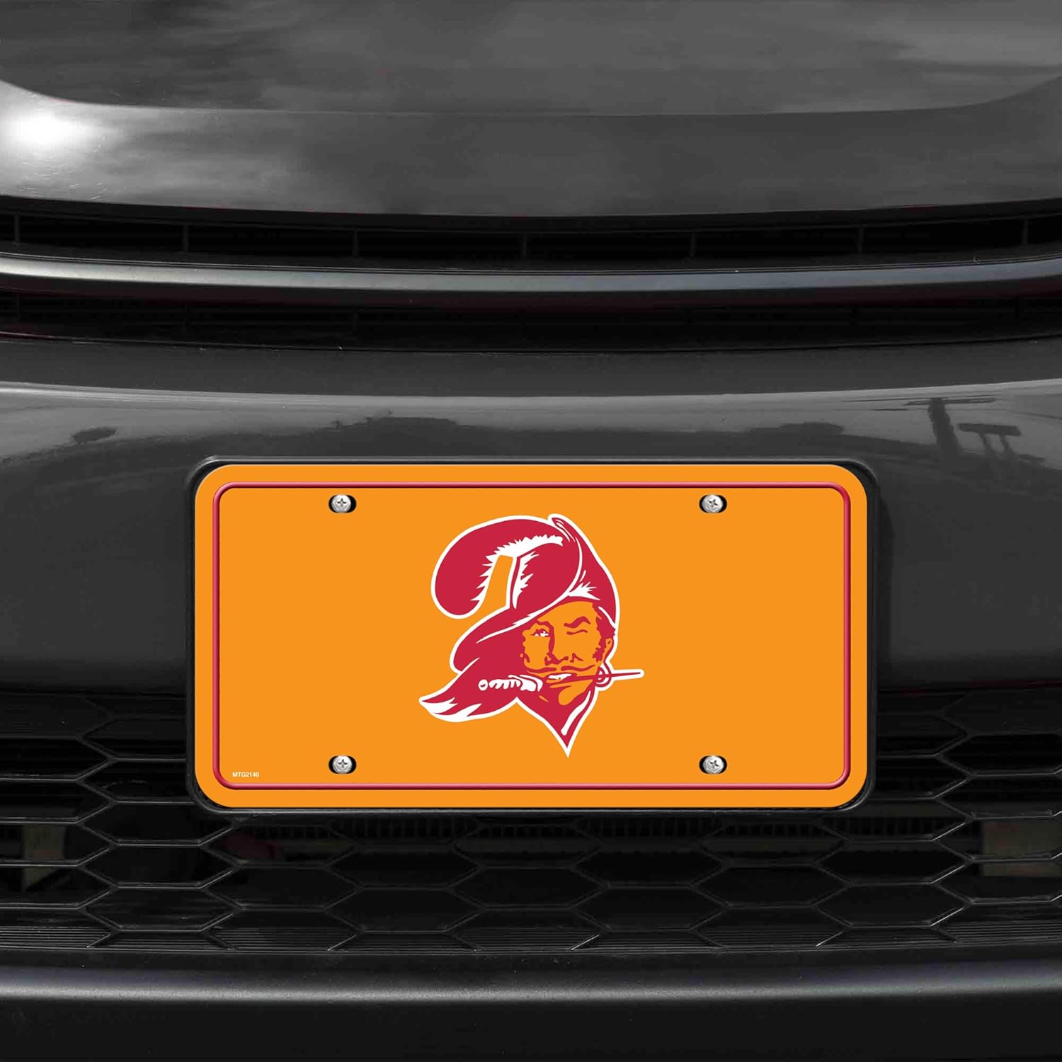 Rico Industries NFL Football Modern Retro Metal Auto Tag 6" x 12" - Great for Truck/Car/SUV