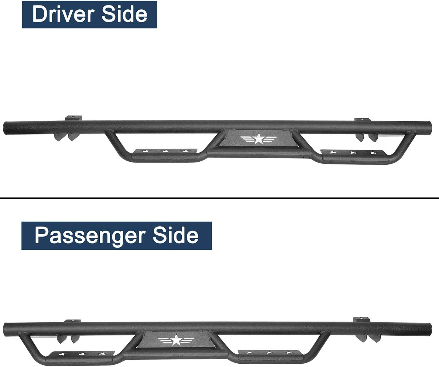 6.2" Drop-Down Running Boards for 2018-2025 Jeep Wrangler JL 4-Door