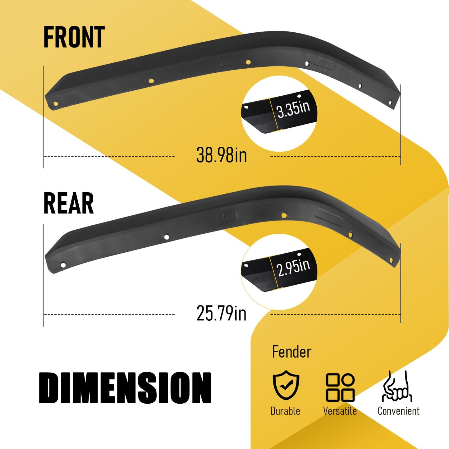 Jeep Wrangler JL/JLU Fender Flare Extensions