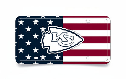 Rico Industries NFL Football USA Metal Auto Tag 6" x 12" - Great for Truck/Car/SUV