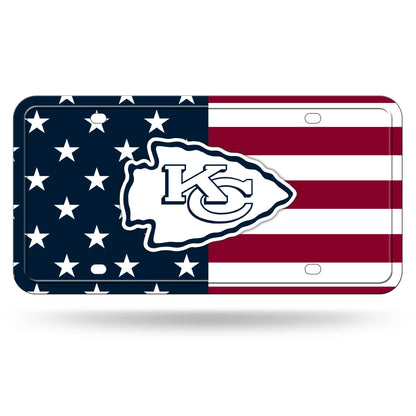 Rico Industries NFL Football USA Metal Auto Tag 6" x 12" - Great for Truck/Car/SUV