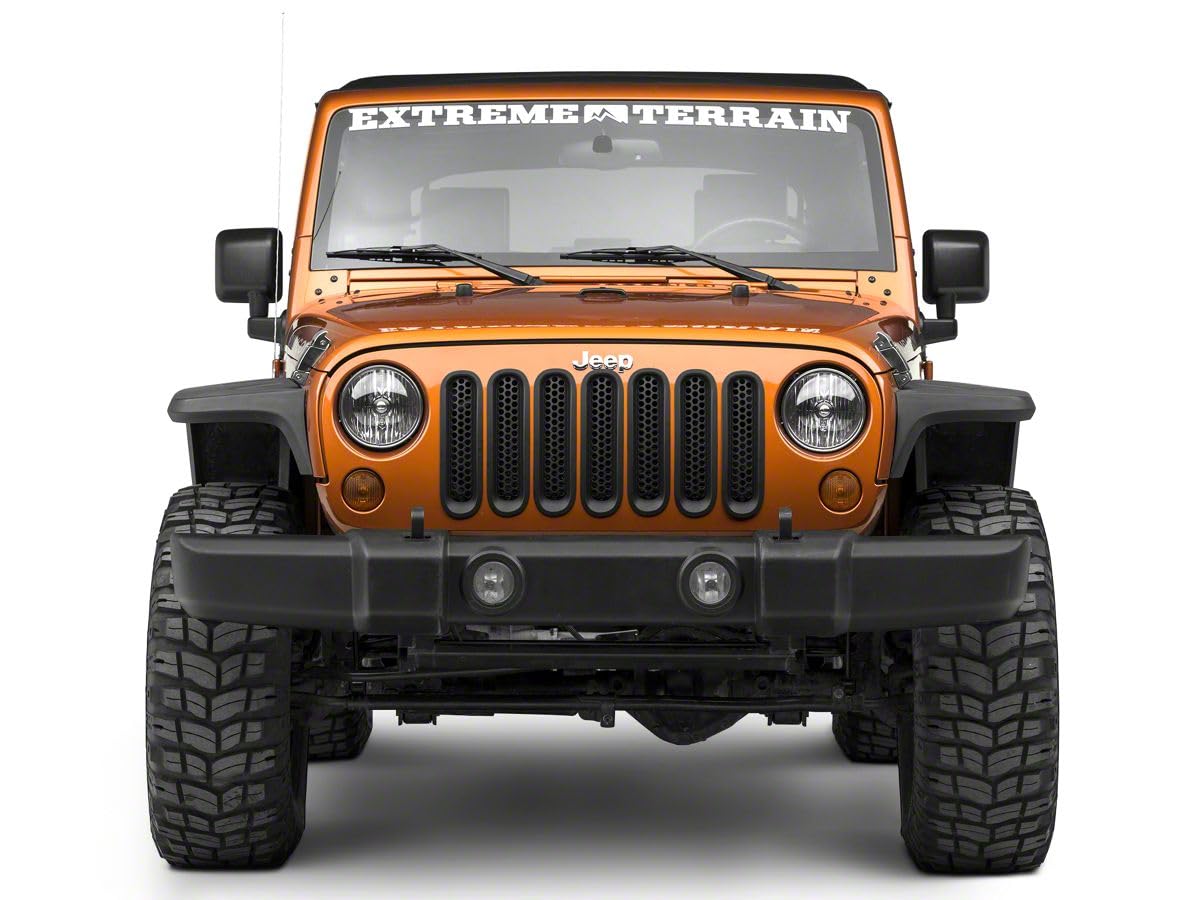 Honeycomb Grille Inserts for Jeep Wrangler JK, Matte Black