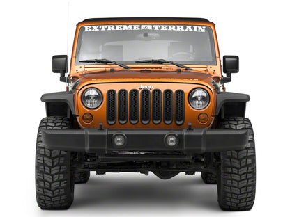 Honeycomb Grille Inserts for Jeep Wrangler JK, Matte Black