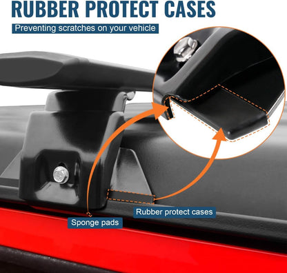 330 lb Roof Rack Cross Bars for 2007-2026 Jeep Wrangler & Gladiator - Aluminum (2/4-Door)