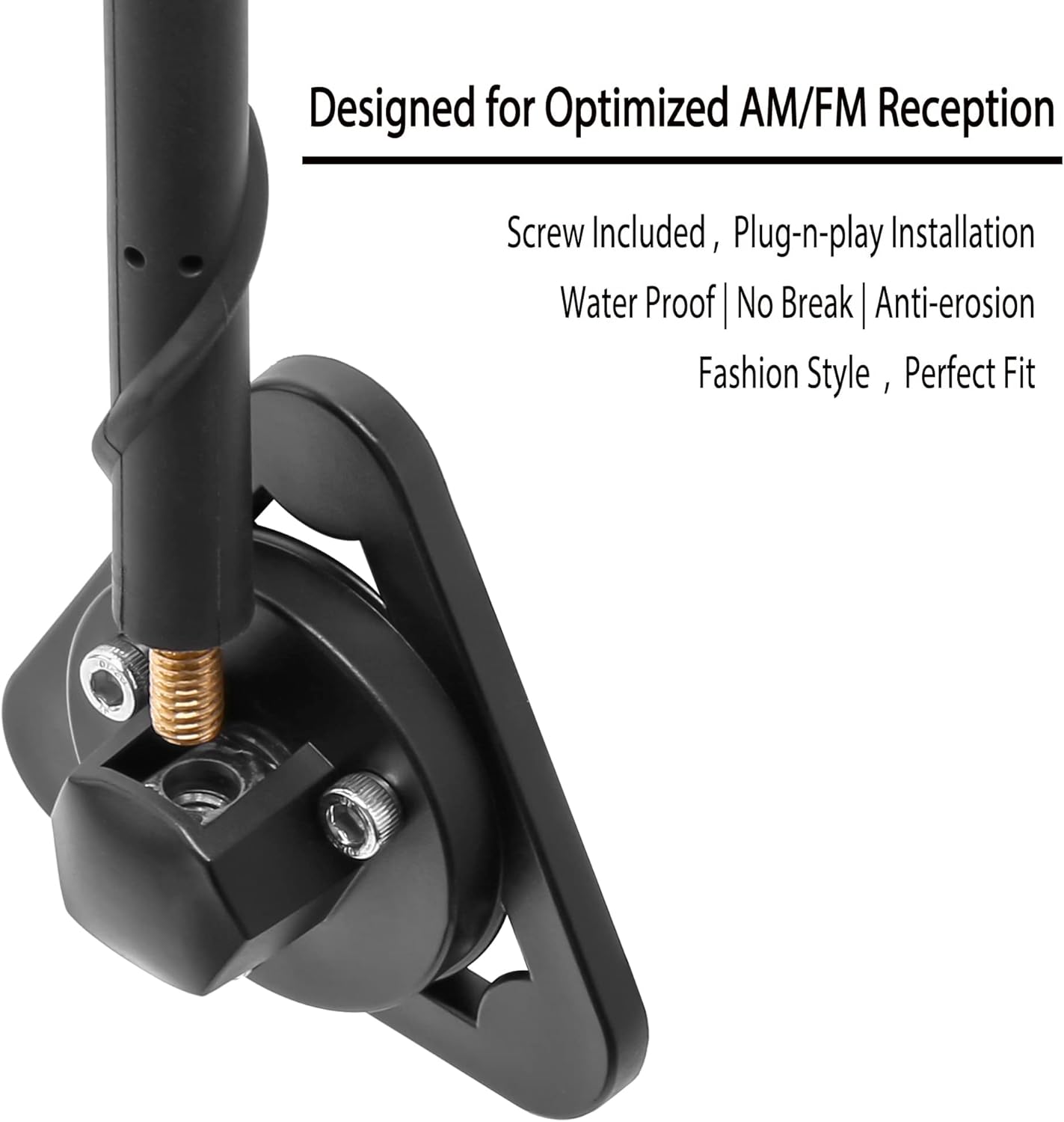 Short Antenna Replacement for Jeep Wrangler & Gladiator (2007-2025)