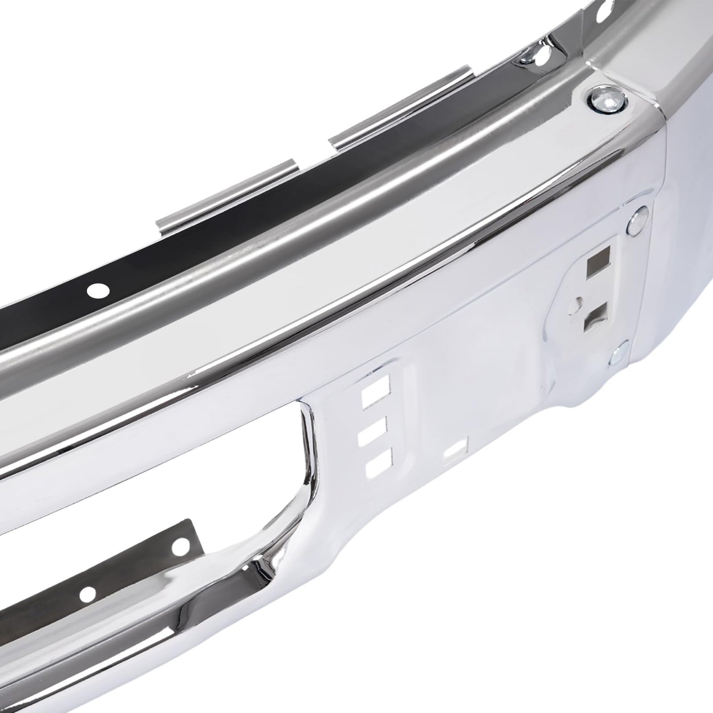 Ford F-150 Steel Chrome Front Bumper, No Fog Light Holes