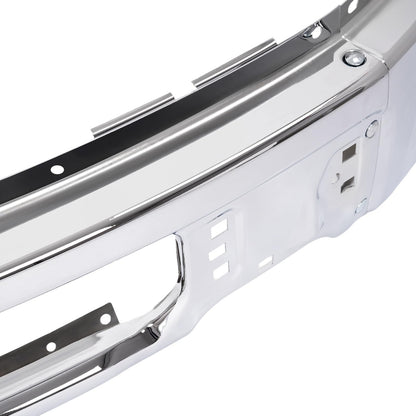 Ford F-150 Steel Chrome Front Bumper, No Fog Light Holes