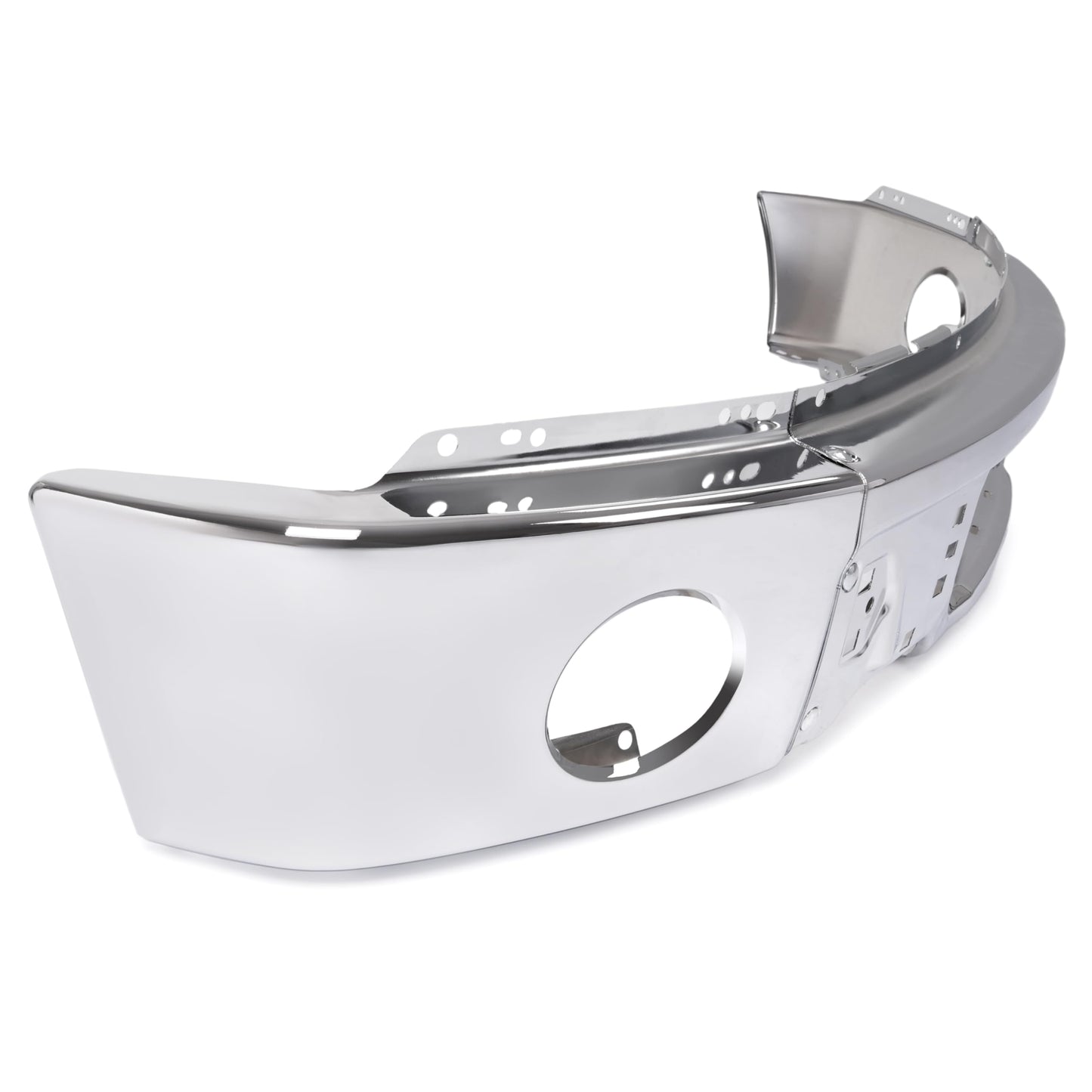 Ford F-150 Steel Chrome Front Bumper, No Fog Light Holes