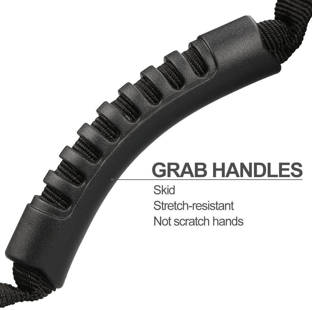 4-Pack Roll Bar Grab Handles for 1987-2023 Jeep Wrangler (Black)