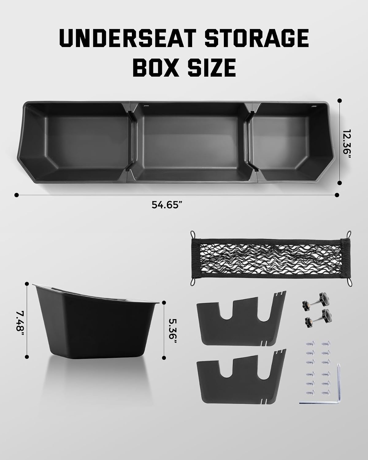 Upgraded Rear Underseat Storage Box for 2015-2026 Ford F-150 SuperCrew & 2017-2026 Super Duty Crew Cab