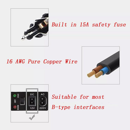12V/22V Car Refrigerator Power Cord with Cigarette Lighter Plug