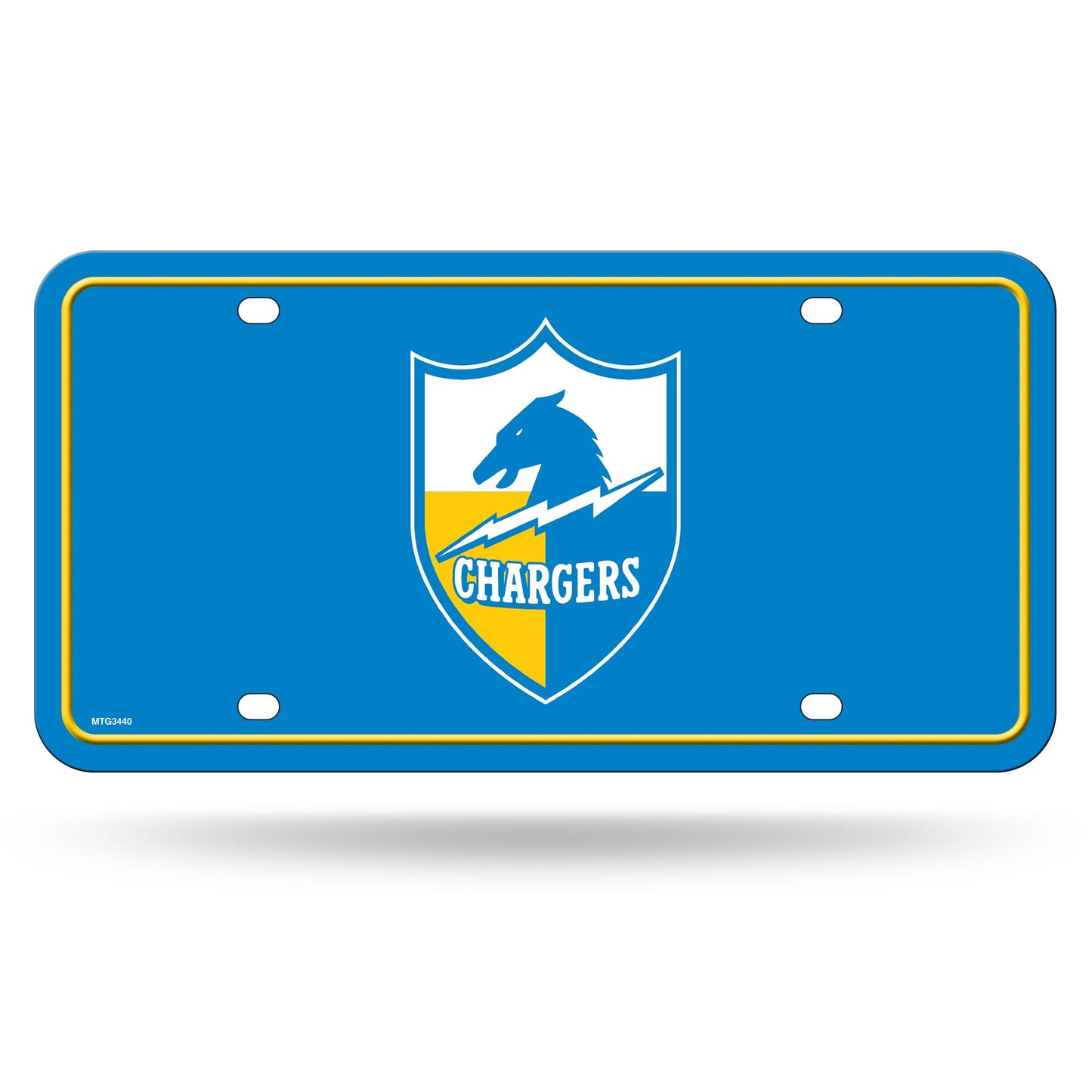 Rico Industries NFL Football Modern Retro Metal Auto Tag 6" x 12" - Great for Truck/Car/SUV