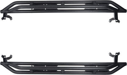 Textured Black Tube Running Boards for 2007-2018 Jeep Wrangler JK 4-Door