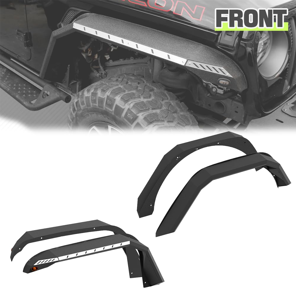 Jeep Wrangler JL Flat Fenders with LED Turn Signals (2/4 Doors)