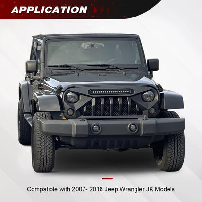 Jeep Wrangler JK Front Grille with Off-Road Lights