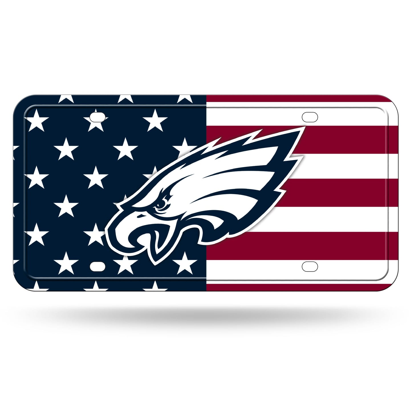 Rico Industries NFL Football USA Metal Auto Tag 6" x 12" - Great for Truck/Car/SUV