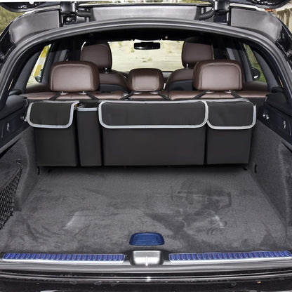 Collapsible Trunk Organizer with 4 Pockets - Hanging Design for SUV/Truck/MPV