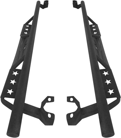 Solid Steel Running Boards for 2007-2018 Jeep Wrangler JKU 4-Door