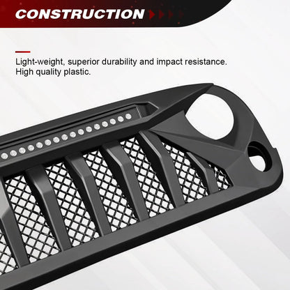Jeep Wrangler JK Front Grille with Off-Road Lights