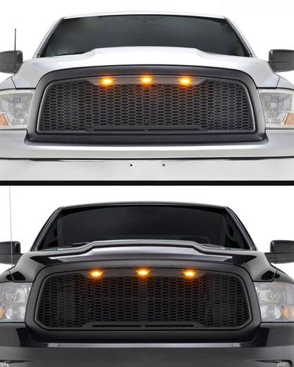 3-PCS Amber Raptor Grille Lights Kit for 2004-2019 Ford F-150 & 2013-2018 Ram 1500 - with Harness & Fuse