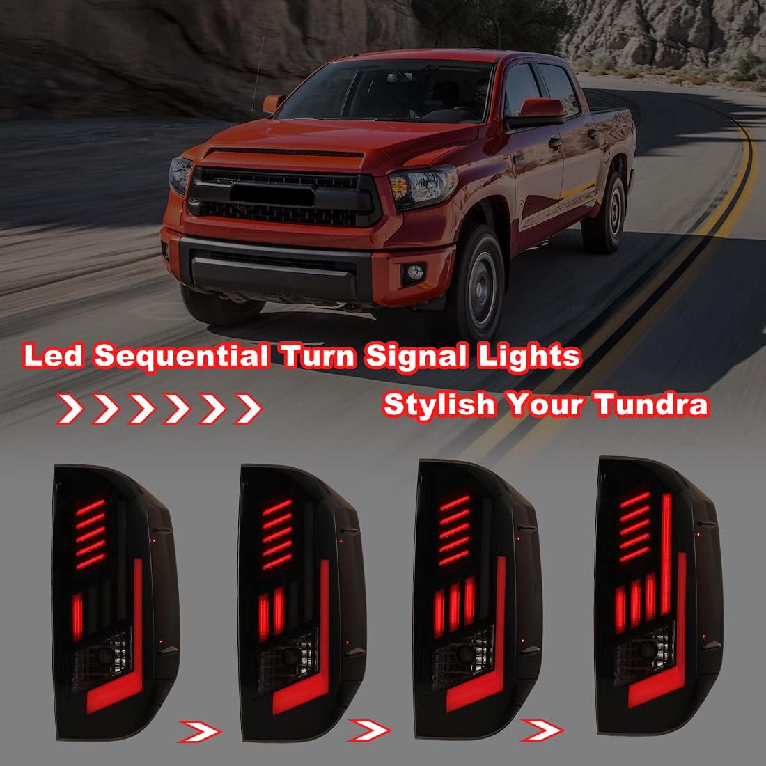 New Upgraded LED Tail Lights Assembly for 2014-2021 Toyota Tundra - OHMU